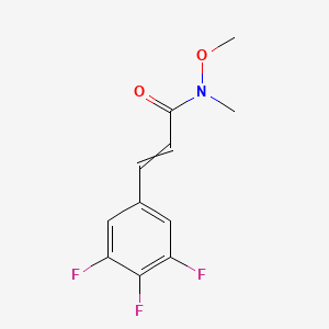 molecular formula C11H10F3NO2 B11823131 N-methoxy-N-methyl-3-(3,4,5-trifluorophenyl)prop-2-enamide 