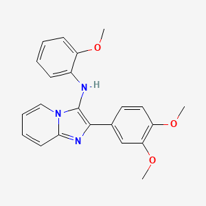 molecular formula C22H21N3O3 B1182314 2-(3,4-dimethoxyphenyl)-N-(2-methoxyphenyl)imidazo[1,2-a]pyridin-3-amine 