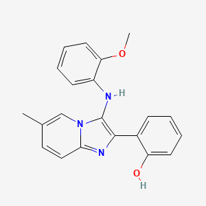 molecular formula C21H19N3O2 B1182318 2-[3-(2-Methoxyanilino)-6-methylimidazo[1,2-a]pyridin-2-yl]phenol 