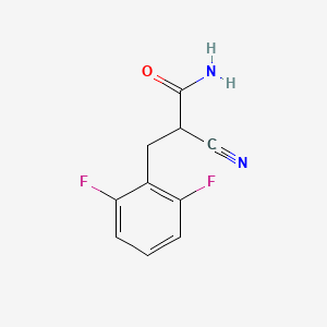 molecular formula C10H8F2N2O B11823188 2-Cyano-3-(2,6-difluorophenyl)propanamide 