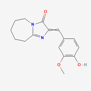 2-[(4-hydroxy-3-methoxyphenyl)methylidene]-6,7,8,9-tetrahydro-5H-imidazo[1,2-a]azepin-3-one