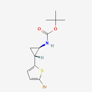 Carbamic acid, N-[(1R,2R)-2-(5-bromo-2-thienyl)cyclopropyl]-, 1,1-dimethylethyl ester, rel-