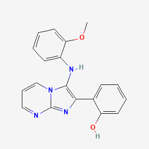molecular formula C19H16N4O2 B1182322 2-[3-(2-Methoxyanilino)imidazo[1,2-a]pyrimidin-2-yl]phenol 