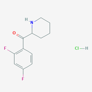 molecular formula C12H14ClF2NO B11823251 (2,4-Difluorophenyl)-piperidin-2-ylmethanone;hydrochloride 