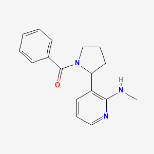 molecular formula C17H19N3O B11823276 (2-(2-(Methylamino)pyridin-3-yl)pyrrolidin-1-yl)(phenyl)methanone 