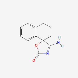 molecular formula C12H12N2O2 B11823363 4-aminospiro[1,3-oxazole-5,4'-2,3-dihydro-1H-naphthalene]-2-one 