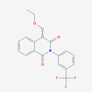 4-(Ethoxymethylidene)-2-[3-(trifluoromethyl)phenyl]isoquinoline-1,3-dione