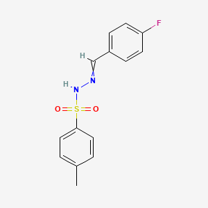 molecular formula C14H13FN2O2S B11823427 N'-[(E)-(4-fluorophenyl)methylidene]-4-methylbenzenesulfonohydrazide 