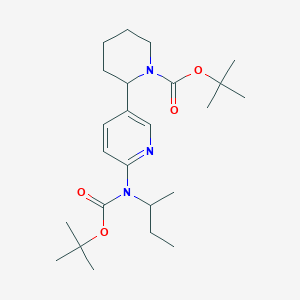 tert-Butyl 2-(6-((tert-butoxycarbonyl)(sec-butyl)amino)pyridin-3-yl)piperidine-1-carboxylate