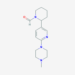 2-(6-(4-Methylpiperazin-1-yl)pyridin-3-yl)piperidine-1-carbaldehyde