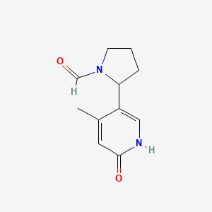 2-(6-Hydroxy-4-methylpyridin-3-yl)pyrrolidine-1-carbaldehyde