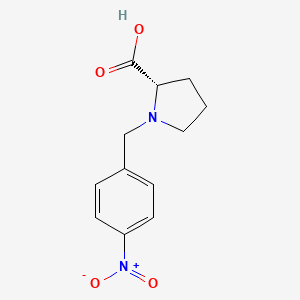 molecular formula C12H14N2O4 B11823579 (2S)-1-[(4-nitrophenyl)methyl]pyrrolidine-2-carboxylic acid 