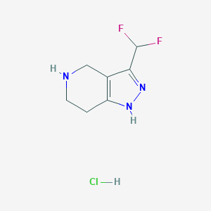 3-(difluoromethyl)-2H,4H,5H,6H,7H-pyrazolo[4,3-c]pyridine hydrochloride