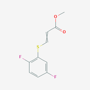 molecular formula C10H8F2O2S B11823625 Methyl 3-(2,5-difluorophenyl)sulfanylprop-2-enoate 