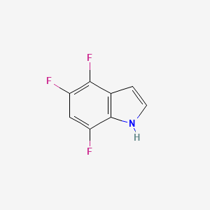 molecular formula C8H4F3N B11823655 4,5,7-trifluoro-1H-indole 