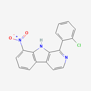 molecular formula C17H10ClN3O2 B1182367 1-(2-chlorophenyl)-8-nitro-9H-beta-carboline 