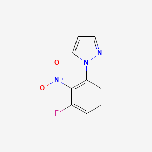 molecular formula C9H6FN3O2 B11823696 1-(3-Fluoro-2-nitrophenyl)-1H-pyrazole 