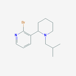 2-Bromo-3-(1-isobutylpiperidin-2-yl)pyridine