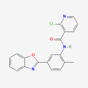 molecular formula C20H14ClN3O2 B1182376 N-[5-(1,3-benzoxazol-2-yl)-2-methylphenyl]-2-chloronicotinamide 