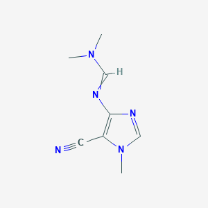 molecular formula C8H11N5 B11823808 (Z)-N'-(5-cyano-1-methyl-1H-imidazol-4-yl)-N,N-dimethylmethanimidamide 