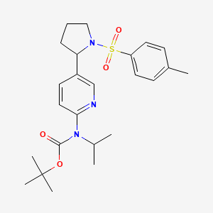 molecular formula C24H33N3O4S B11823827 tert-Butyl isopropyl(5-(1-tosylpyrrolidin-2-yl)pyridin-2-yl)carbamate 