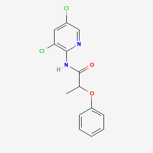 molecular formula C14H12Cl2N2O2 B1182384 N-(3,5-dichloro-2-pyridinyl)-2-phenoxypropanamide 