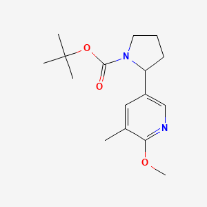 molecular formula C16H24N2O3 B11823846 tert-Butyl 2-(6-methoxy-5-methylpyridin-3-yl)pyrrolidine-1-carboxylate 