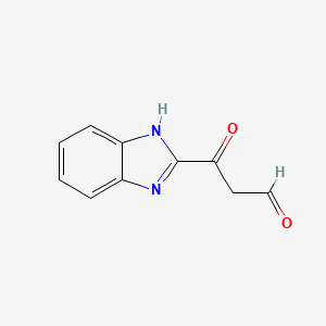 molecular formula C10H8N2O2 B11823850 Propanedial, 1H-benzimidazol-2-yl-(9CI) 