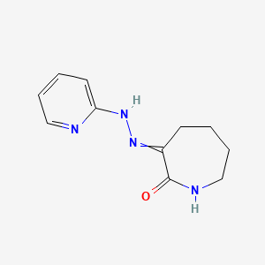 molecular formula C11H14N4O B11823867 3-(Pyridin-2-ylhydrazinylidene)azepan-2-one 