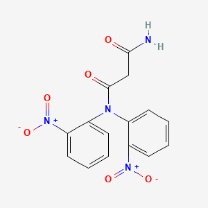 molecular formula C15H12N4O6 B11823878 N,N-bis(2-nitrophenyl)propanediamide 