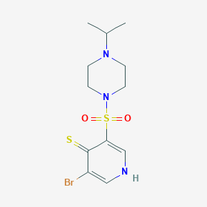 3-Bromo-5-((4-isopropylpiperazin-1-yl)sulfonyl)pyridine-4-thiol