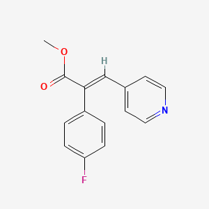 (E)-methyl 2-(4-fluorophenyl)-3-(pyridin-4-yl)acrylate