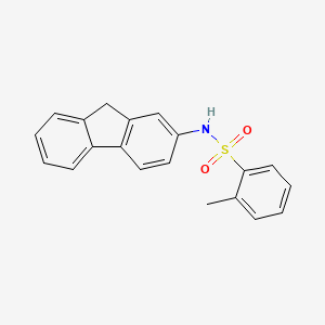 molecular formula C20H17NO2S B1182395 N-(9H-fluoren-2-yl)-2-methylbenzenesulfonamide 