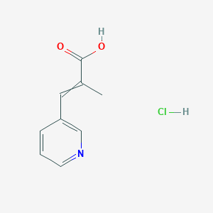 2-Methyl-3-pyridin-3-ylprop-2-enoic acid;hydrochloride