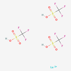 molecular formula C3H3F9LuO9S3+3 B11823967 lutetium(3+);trifluoromethanesulfonic acid 