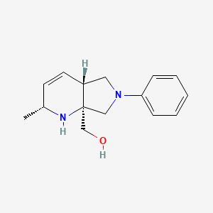 molecular formula C15H20N2O B11823983 [(2R,4aR,7aS)-2-methyl-6-phenyl-1H,2H,4aH,5H,6H,7H,7aH-pyrrolo[3,4-b]pyridin-7a-yl]methanol 