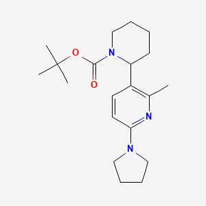 tert-Butyl 2-(2-methyl-6-(pyrrolidin-1-yl)pyridin-3-yl)piperidine-1-carboxylate