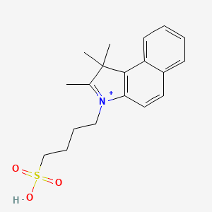 molecular formula C19H24NO3S+ B11824042 1,1,2-Trimethyl-3-(4-sulfobutyl)benzo[E]indol-3-ium 