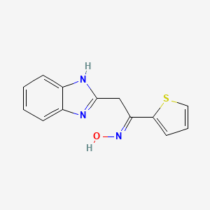 (NE)-N-[2-(1H-benzimidazol-2-yl)-1-thiophen-2-ylethylidene]hydroxylamine