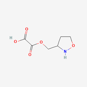 molecular formula C6H9NO5 B11824094 2-(1,2-Oxazolidin-3-ylmethoxy)-2-oxoacetic acid 