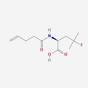 molecular formula C11H18FNO3 B11824139 Leucine, 4-fluoro-N-(1-oxo-4-pentenyl)- 