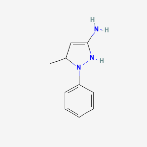 molecular formula C10H13N3 B1182414 3-Methyl-2-phenyl-1,3-dihydropyrazol-5-amine 