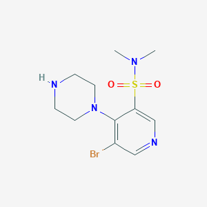 5-Bromo-N,N-dimethyl-4-(piperazin-1-yl)pyridine-3-sulfonamide