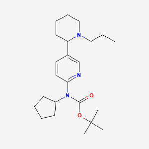 molecular formula C23H37N3O2 B11824232 tert-Butyl cyclopentyl(5-(1-propylpiperidin-2-yl)pyridin-2-yl)carbamate 