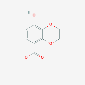 molecular formula C10H10O5 B11824270 1,4-Benzodioxin-5-carboxylic acid, 2,3-dihydro-8-hydroxy-, methyl ester 