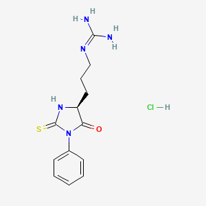 2-[3-[(4S)-5-oxo-1-phenyl-2-sulfanylideneimidazolidin-4-yl]propyl]guanidine;hydrochloride