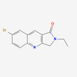 molecular formula C13H11BrN2O B1182432 7-bromo-2-ethyl-2,3-dihydro-1H-pyrrolo[3,4-b]quinolin-1-one 