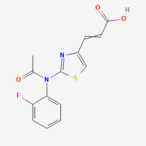 3-[2-(N-acetyl-2-fluoroanilino)-1,3-thiazol-4-yl]prop-2-enoic acid