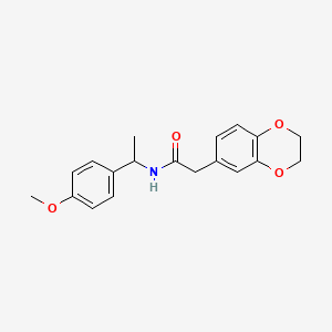 2-(2,3-dihydro-1,4-benzodioxin-6-yl)-N-[1-(4-methoxyphenyl)ethyl]acetamide