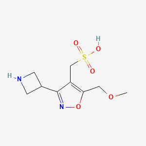 [3-(Azetidin-3-yl)-5-(methoxymethyl)-1,2-oxazol-4-yl]methanesulfonic acid